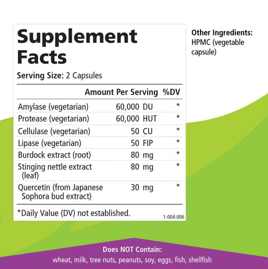 Pure Essence Aller Free Vegi-Caps Supplements 60ct