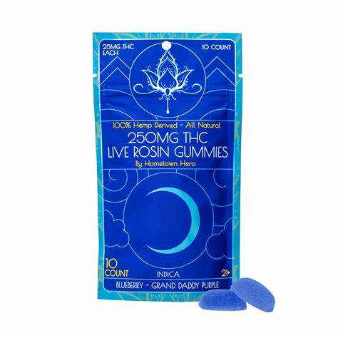 Hometown Hero D9 10ct / 25mg per pc Live Rosin