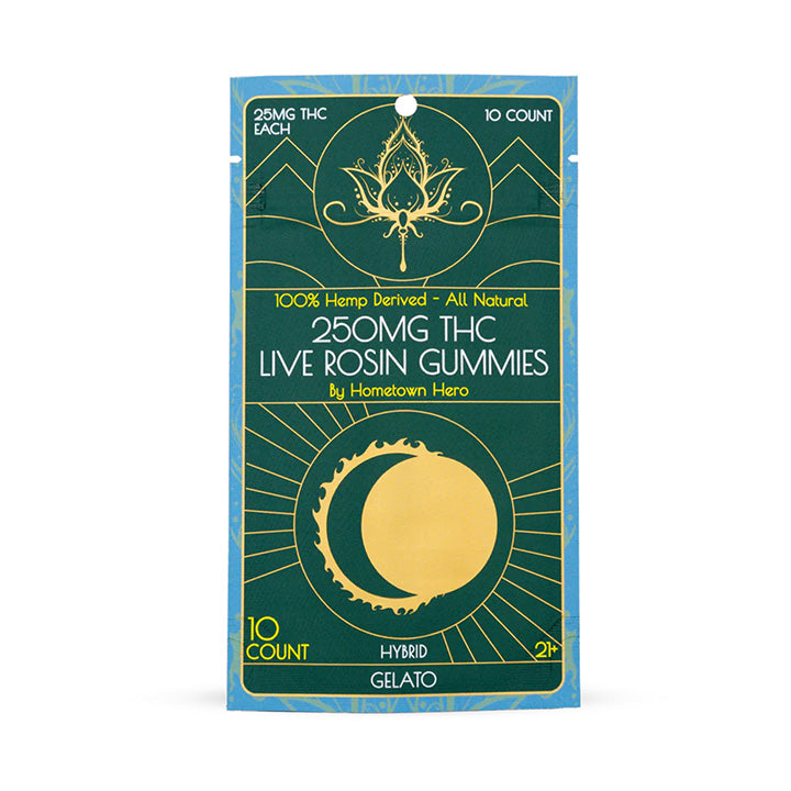 Hometown Hero D9 10ct / 25mg per pc Live Rosin