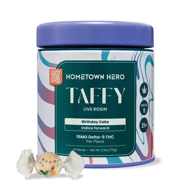 Hometown Hero Live Rosin Saltwater Taffy 150mg 10ct