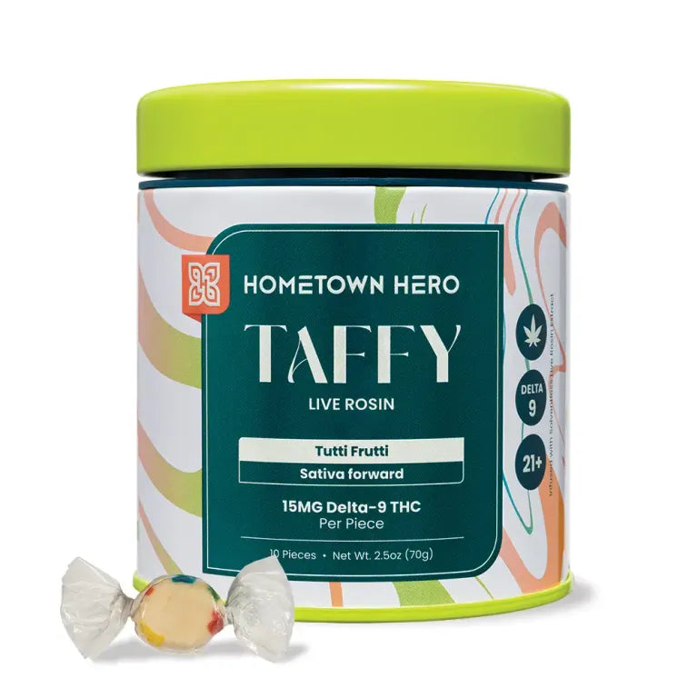 Hometown Hero Live Rosin Saltwater Taffy 150mg 10ct