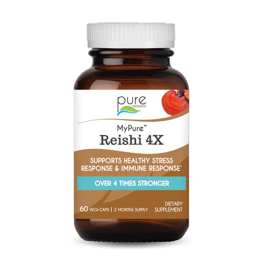 Pure Essence My Pure Reishi 4X - Mushrooms Vegi-Caps: 30ct or 60ct