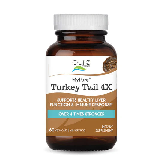 Pure Essence My Pure Turkey Tail 4X Mushrooms Vegi-Caps: 30ct or 60ct