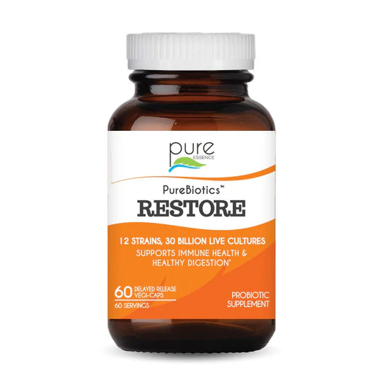 Pure Essence Purebiotics Restore Vegi-Caps Supplements: 30ct or 60ct