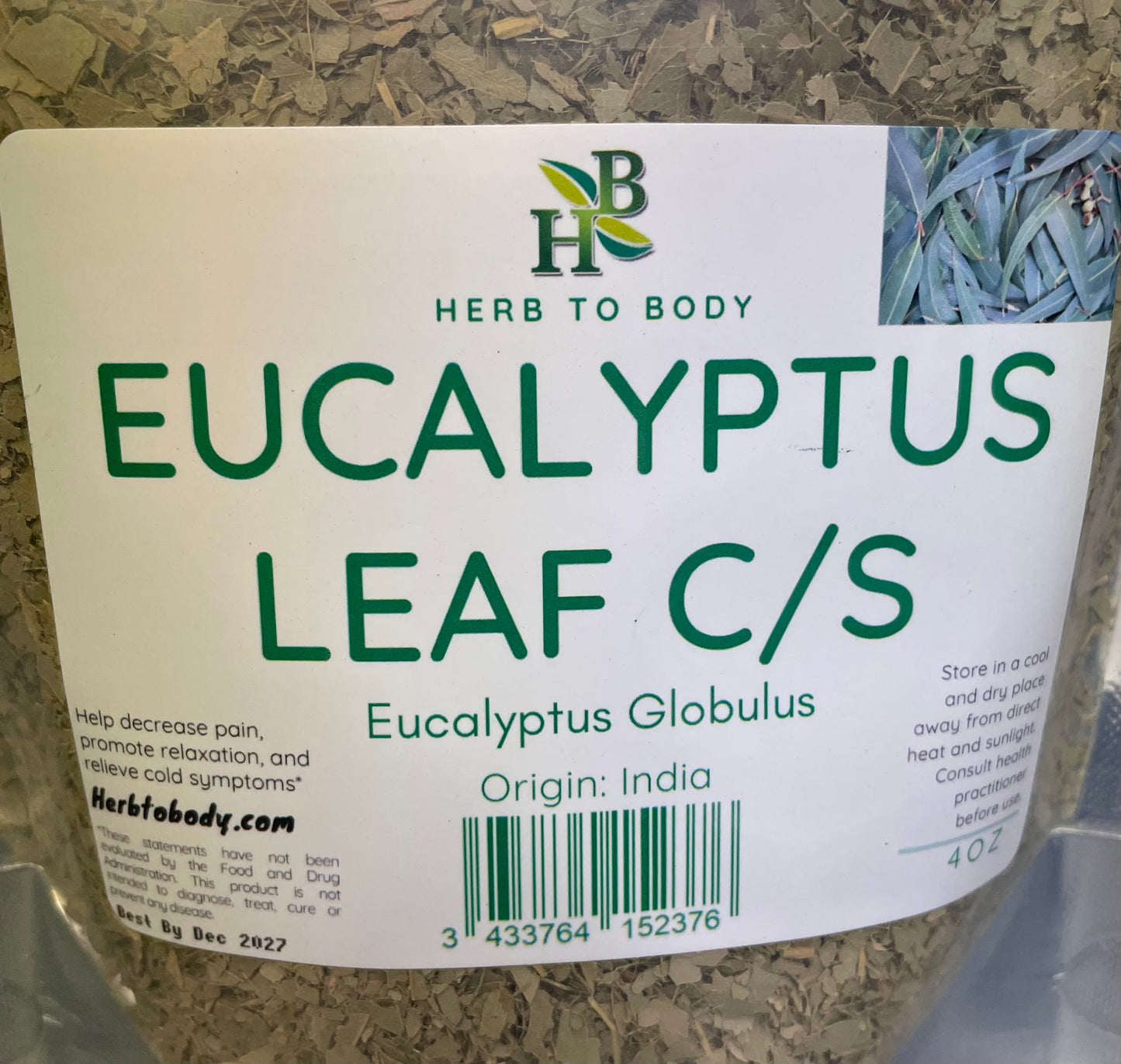 Eucalyptus Leaf C/S 4oz