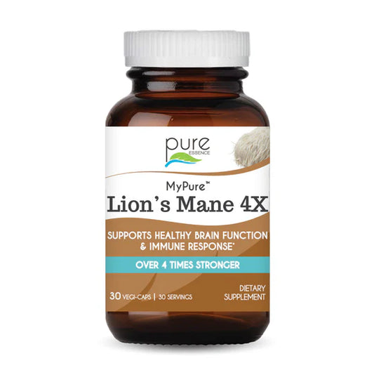 Pure Essence My Pure Lion's Mane 4x - Mushrooms Vegi-Caps: 30ct or 60ct
